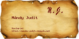 Mándy Judit névjegykártya