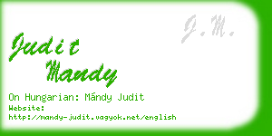 judit mandy business card